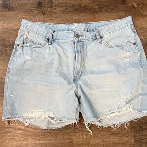 Old Navy Distressed Light Denim Jean Shorts